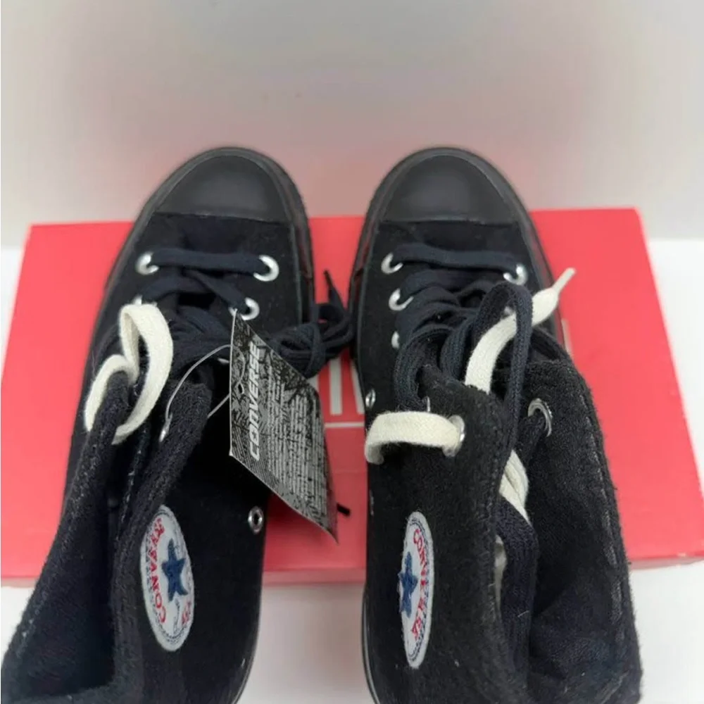 Converse Kids Black High-Top Sneakers with Logo Patch